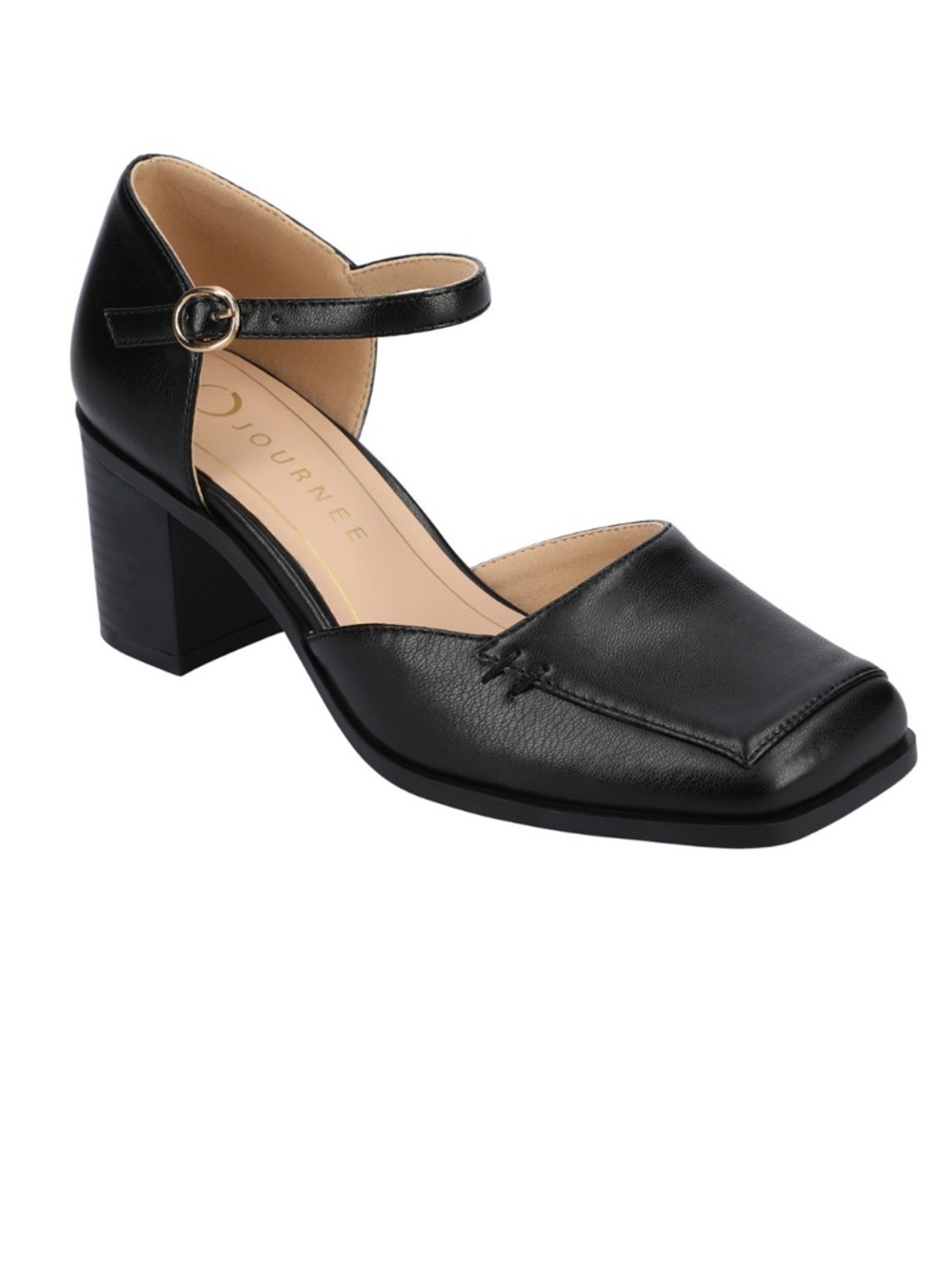 Journee Collection Women's Evangeline Block Heel Square Toe Pumps- Size 8.5M